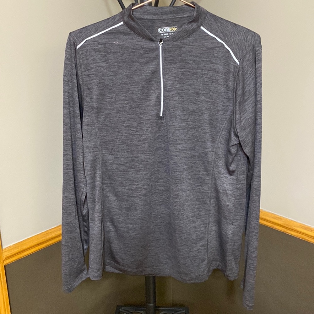 Core 365 charcoal gray quarter zip long sleeve top size medium